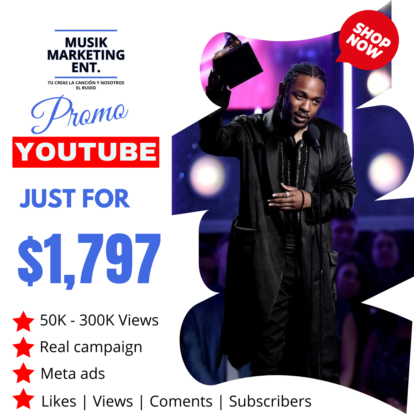 Diamond YouTube [50K-300K views] ($1,797)